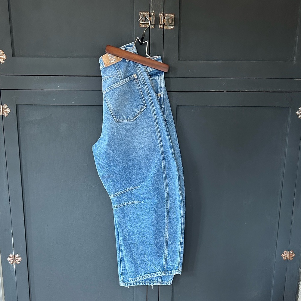 Barrel Leg We The Free Indigo Denim Pants